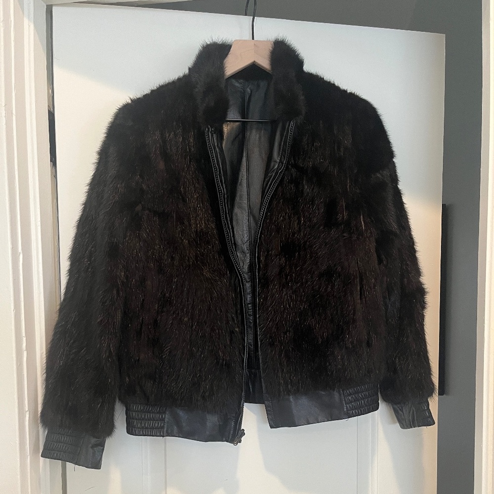 Vintage Reversible Leather and Fur Jacket
